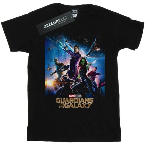 Abbigliamento Bambina T-shirts a maniche lunghe Marvel Studios Guardians Of The Galaxy Poster Nero
