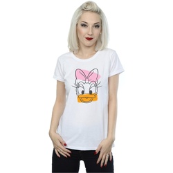Abbigliamento Donna T-shirts a maniche lunghe Disney Daisy Duck Head Bianco