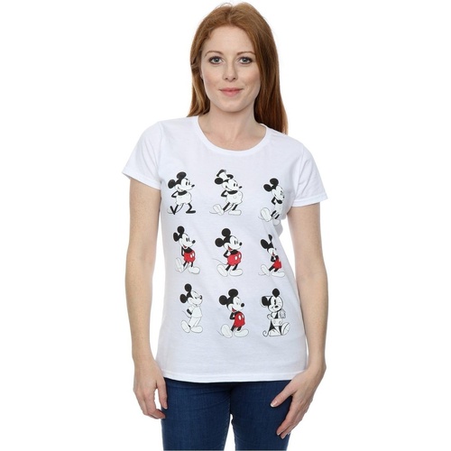 Abbigliamento Donna T-shirts a maniche lunghe Disney Mickey Mouse Evolution Bianco