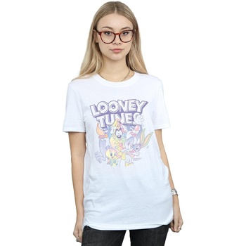 Abbigliamento Donna T-shirts a maniche lunghe Dessins Animés BI32486 Bianco