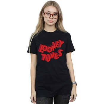 Abbigliamento Donna T-shirts a maniche lunghe Dessins Animés 3D Logo Nero