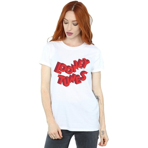 Abbigliamento Donna T-shirts a maniche lunghe Dessins Animés BI32587 Bianco
