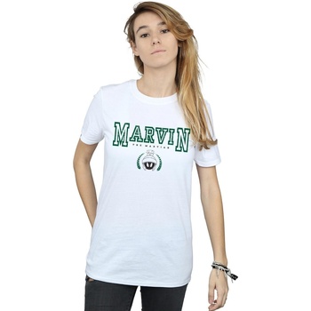 Abbigliamento Donna T-shirts a maniche lunghe Dessins Animés Marvin The Martian Bianco