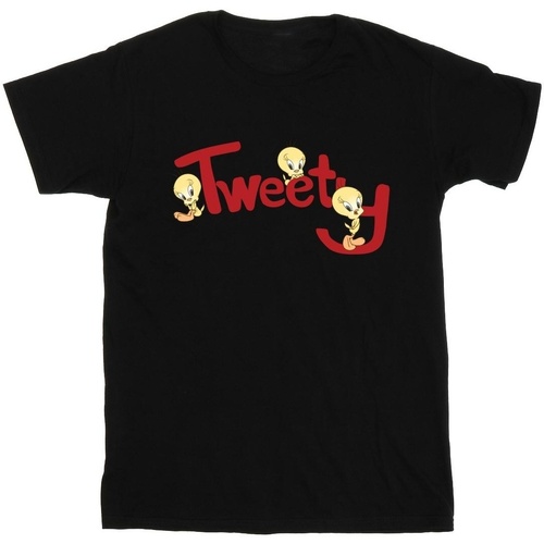 Abbigliamento Donna T-shirts a maniche lunghe Dessins Animés Tweety Trio Nero