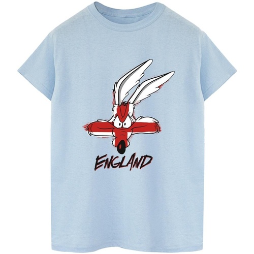 Abbigliamento Donna T-shirts a maniche lunghe Dessins Animés Coyote England Face Blu