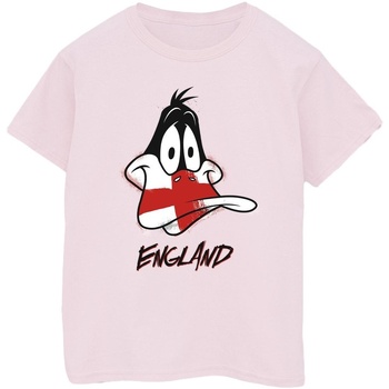 Abbigliamento Donna T-shirts a maniche lunghe Dessins Animés Daffy England Face Rosso