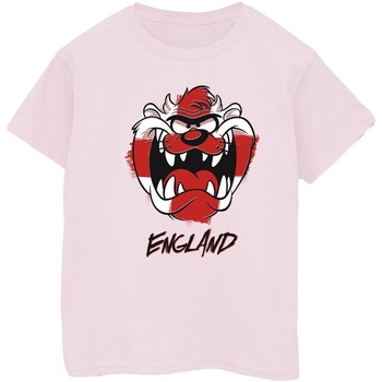 Abbigliamento Donna T-shirts a maniche lunghe Dessins Animés Taz England Face Rosso