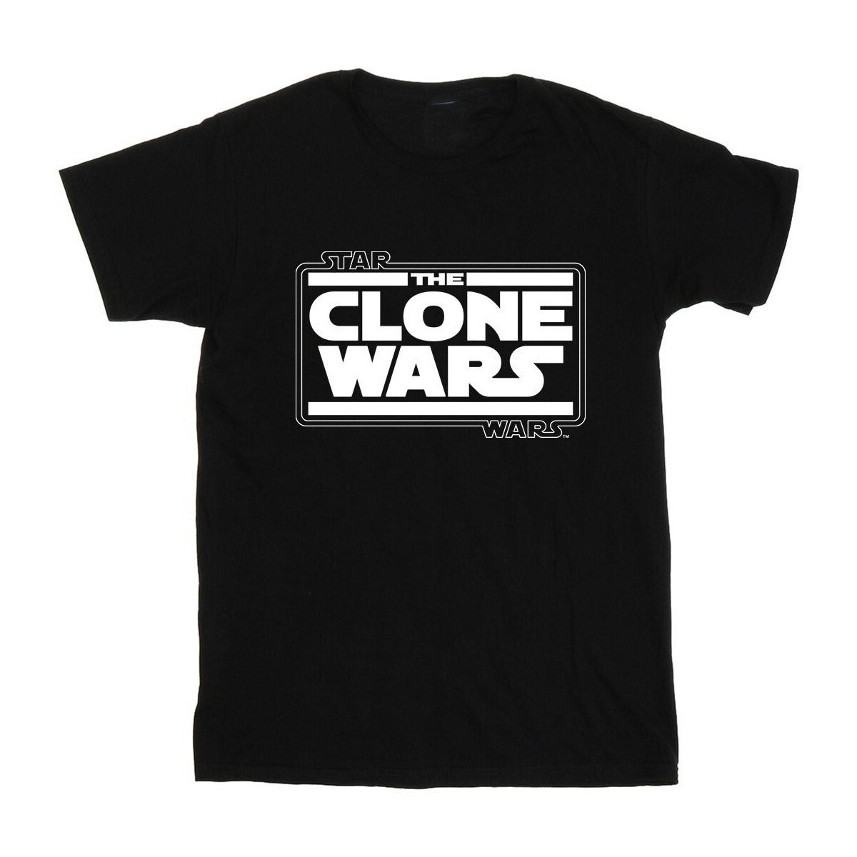 Abbigliamento Bambino T-shirt maniche corte Disney Clone Wars Logo Nero