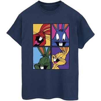 Abbigliamento Donna T-shirts a maniche lunghe Dessins Animés Bugs Pop Art Blu