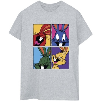 Abbigliamento Donna T-shirts a maniche lunghe Dessins Animés Bugs Pop Art Grigio