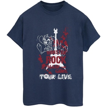 Abbigliamento Donna T-shirts a maniche lunghe Dessins Animés Taz Monster Rock Blu
