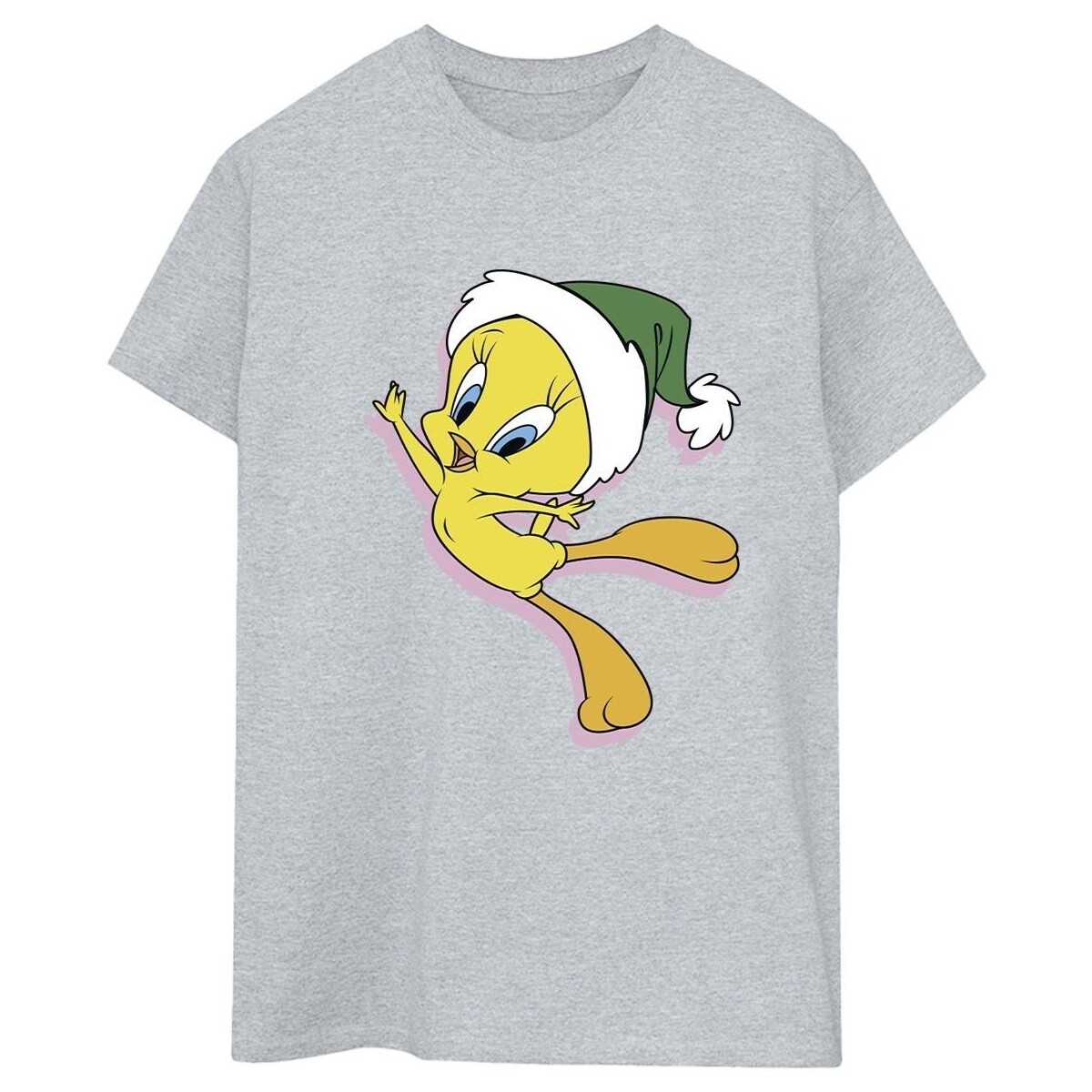 Abbigliamento Donna T-shirts a maniche lunghe Dessins Animés Tweety Christmas Hat Grigio