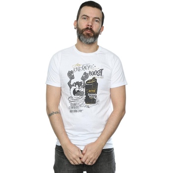 Abbigliamento Uomo T-shirts a maniche lunghe Dessins Animés Taz Energy Boost Bianco