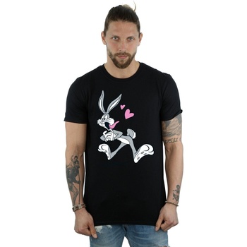 Abbigliamento Uomo T-shirts a maniche lunghe Dessins Animés Bugs Bunny In Love Nero