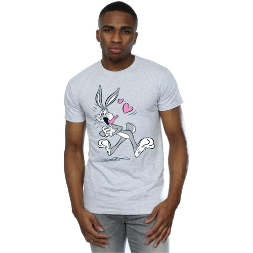 Abbigliamento Uomo T-shirts a maniche lunghe Dessins Animés Bugs Bunny In Love Grigio