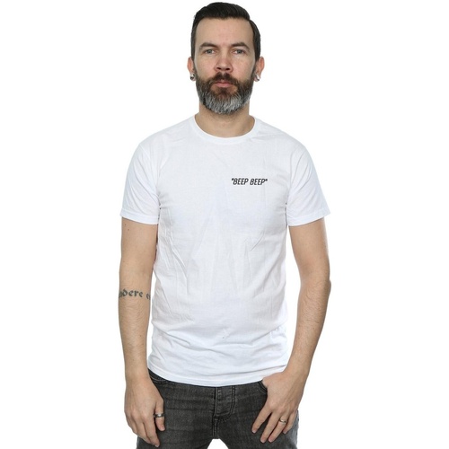 Abbigliamento Uomo T-shirts a maniche lunghe Dessins Animés Beep Beep Breast Print Bianco