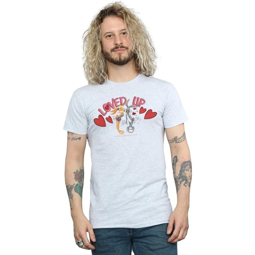 Abbigliamento Uomo T-shirts a maniche lunghe Dessins Animés Bugs Bunny And Lola Valentine's Day Loved Up Grigio