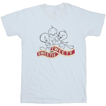 Abbigliamento Uomo T-shirts a maniche lunghe Dessins Animés Tweety Sweetie Tweety Bianco