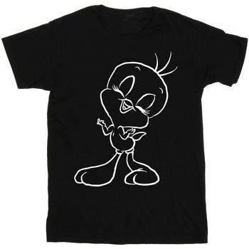 Abbigliamento Uomo T-shirts a maniche lunghe Dessins Animés Tweety Pie Outline Nero