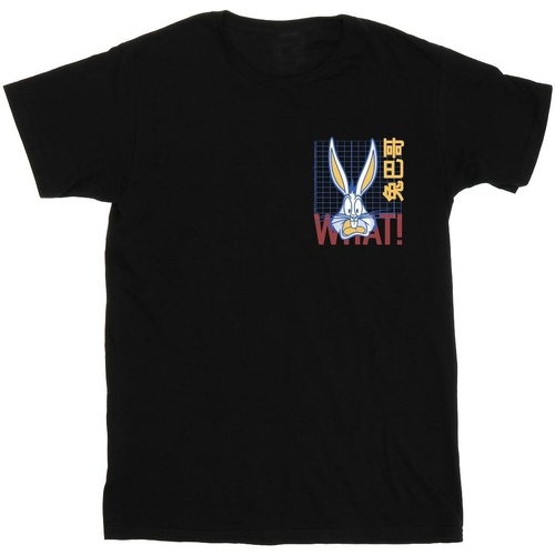 Abbigliamento Uomo T-shirts a maniche lunghe Dessins Animés Bugs Bunny What Nero