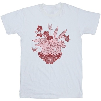 Abbigliamento Uomo T-shirts a maniche lunghe Dessins Animés Bugs Bunny And Lola Bianco