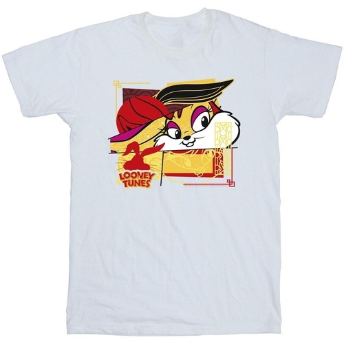 Abbigliamento Uomo T-shirts a maniche lunghe Dessins Animés Lola Rabbit New Year Bianco