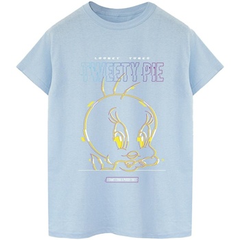 Abbigliamento Uomo T-shirts a maniche lunghe Dessins Animés Tweety Glitch Blu