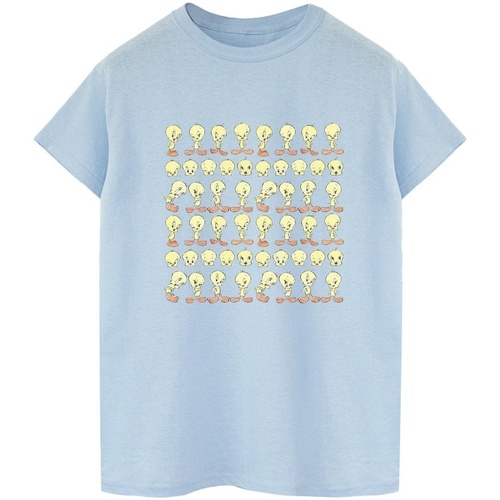 Abbigliamento Uomo T-shirts a maniche lunghe Dessins Animés Tweety Repeat Blu