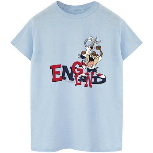 Abbigliamento Uomo T-shirts a maniche lunghe Dessins Animés Bugs & Taz England Blu