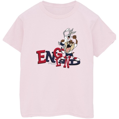 Abbigliamento Uomo T-shirts a maniche lunghe Dessins Animés Bugs & Taz England Rosso