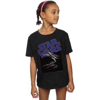 Abbigliamento Bambina T-shirts a maniche lunghe Disney X-Wing Fighters Nero