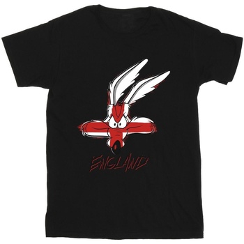 Abbigliamento Uomo T-shirts a maniche lunghe Dessins Animés Coyote England Face Nero