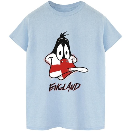 Abbigliamento Uomo T-shirts a maniche lunghe Dessins Animés Daffy England Face Blu