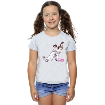 Abbigliamento Bambina T-shirts a maniche lunghe Disney Princess Leia Character Grigio