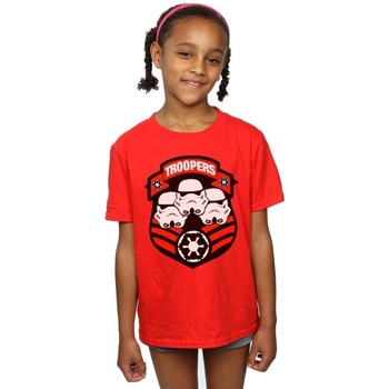 Abbigliamento Bambina T-shirts a maniche lunghe Disney Stormtrooper Troopers Rosso