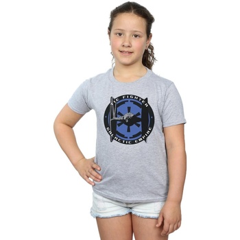 Abbigliamento Bambina T-shirts a maniche lunghe Disney TIE Fighter Galactic Empire Grigio