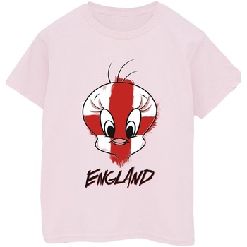 Abbigliamento Uomo T-shirts a maniche lunghe Dessins Animés Tweety England Face Rosso