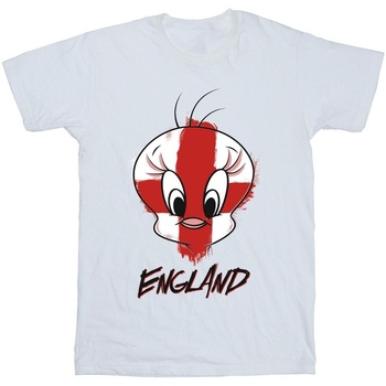 Abbigliamento Uomo T-shirts a maniche lunghe Dessins Animés Tweety England Face Bianco