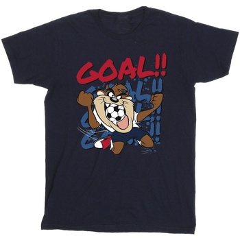 Abbigliamento Uomo T-shirts a maniche lunghe Dessins Animés Taz Goal Goal Goal Blu
