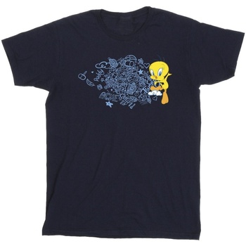 Abbigliamento Uomo T-shirts a maniche lunghe Dessins Animés ACME Doodles Tweety Blu