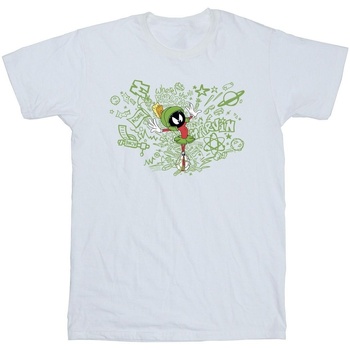 Abbigliamento Uomo T-shirts a maniche lunghe Dessins Animés ACME Doodles Marvin Martian Bianco