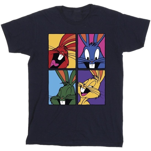 Abbigliamento Uomo T-shirts a maniche lunghe Dessins Animés Bugs Pop Art Blu