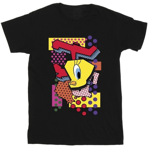 Abbigliamento Uomo T-shirts a maniche lunghe Dessins Animés Tweety Pop Art Nero