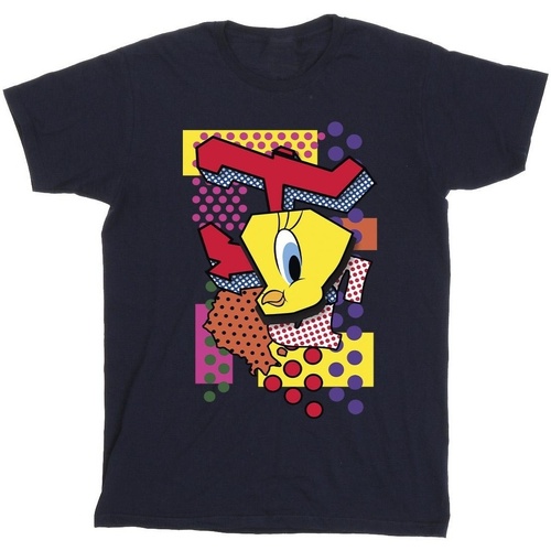 Abbigliamento Uomo T-shirts a maniche lunghe Dessins Animés Tweety Pop Art Blu