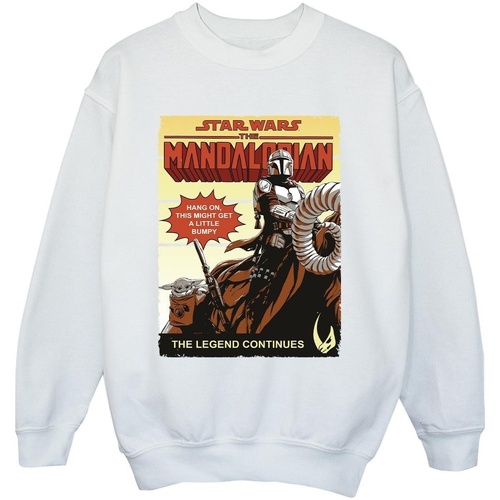Abbigliamento Bambino Felpe Star Wars The Mandalorian Bumpy Ride Bianco