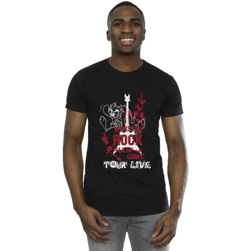 Abbigliamento Uomo T-shirts a maniche lunghe Dessins Animés Taz Monster Rock Nero