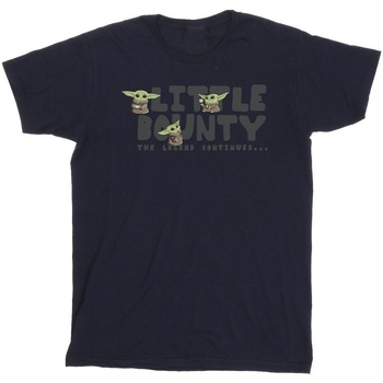 Abbigliamento Bambino T-shirt maniche corte Star Wars The Mandalorian Little Bounty Hunter Blu
