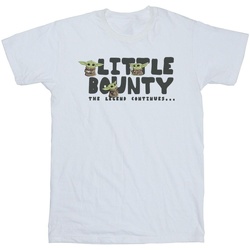 Abbigliamento Bambino T-shirt & Polo Star Wars The Mandalorian Little Bounty Hunter Bianco