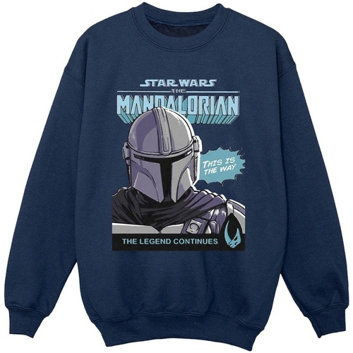 Abbigliamento Bambina Felpe Star Wars The Mandalorian Mando Comic Cover Blu