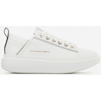 Scarpe Donna Sneakers Alexander Smith wembley in pelle white-silver WYW 0066 WSV Bianco
